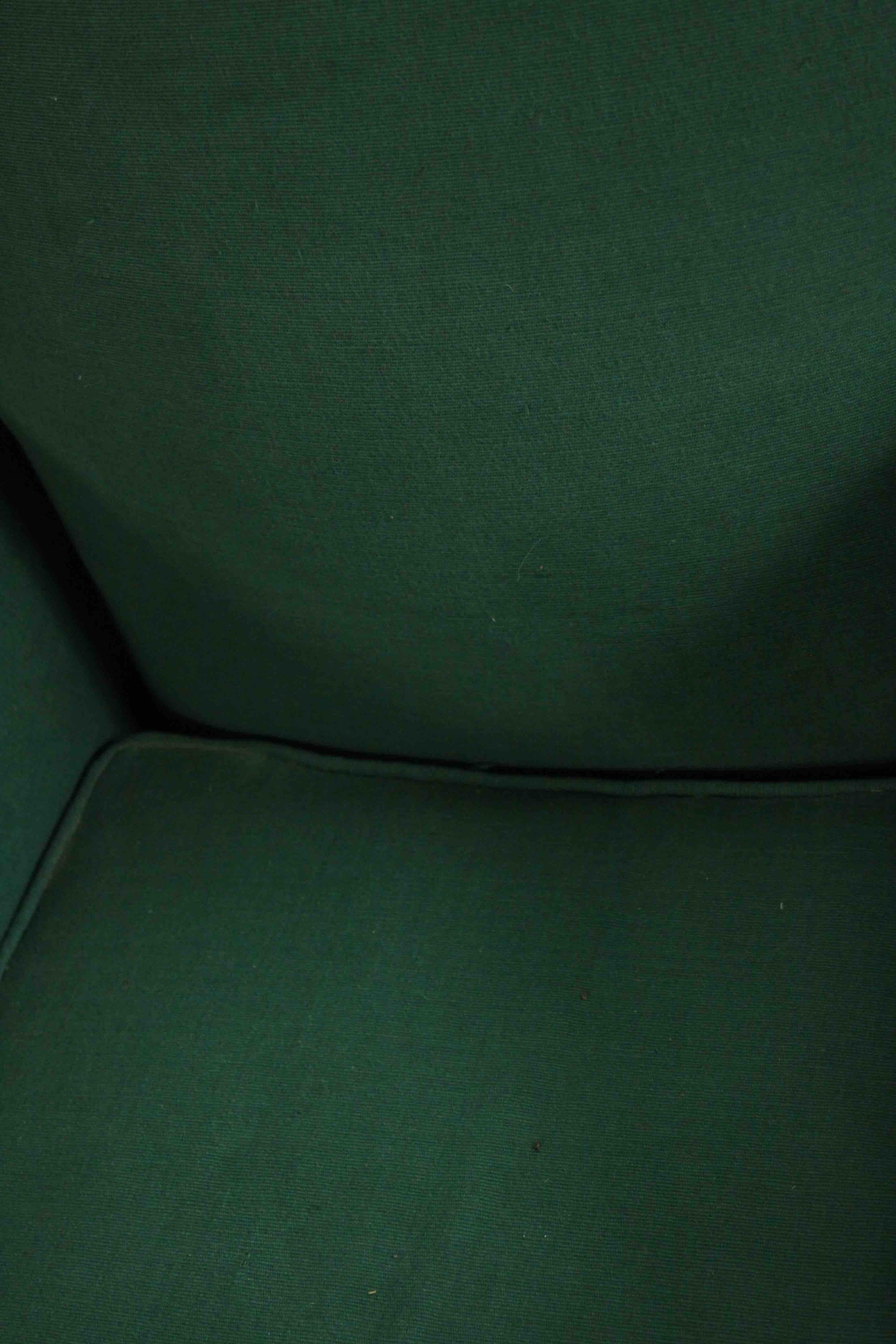 A Howard style armchair, upholstered in green fabric. H.80 W.64 D.83cm. - Image 5 of 5