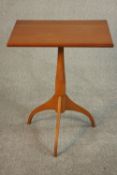Am American Shaker Workshops beech Georgian inspired occasional table, with a rectangular top on