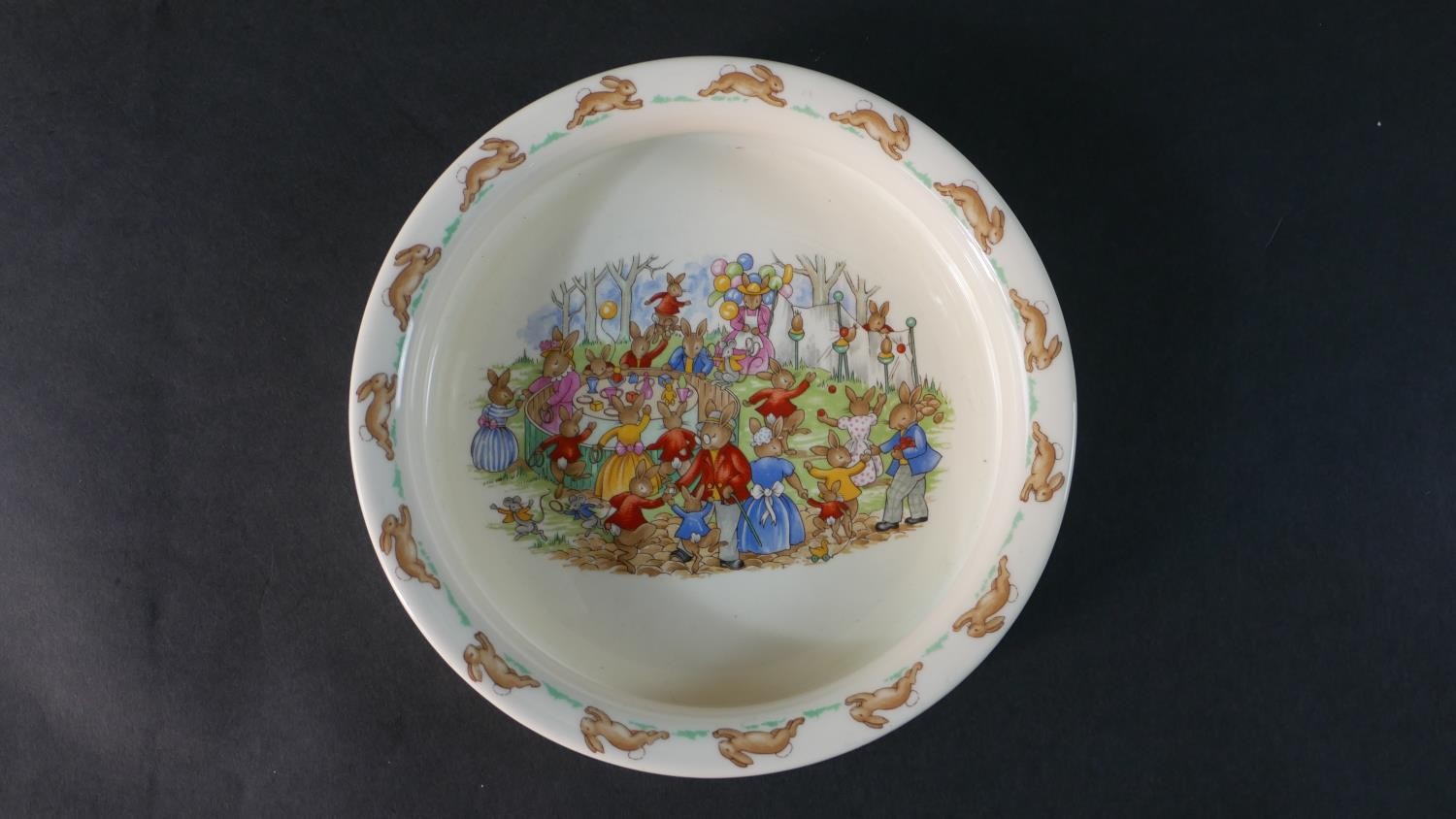 A collection of glass and porcelain, including a Royal Doulton Bunnykins child's bowl, a Royal - Image 6 of 23
