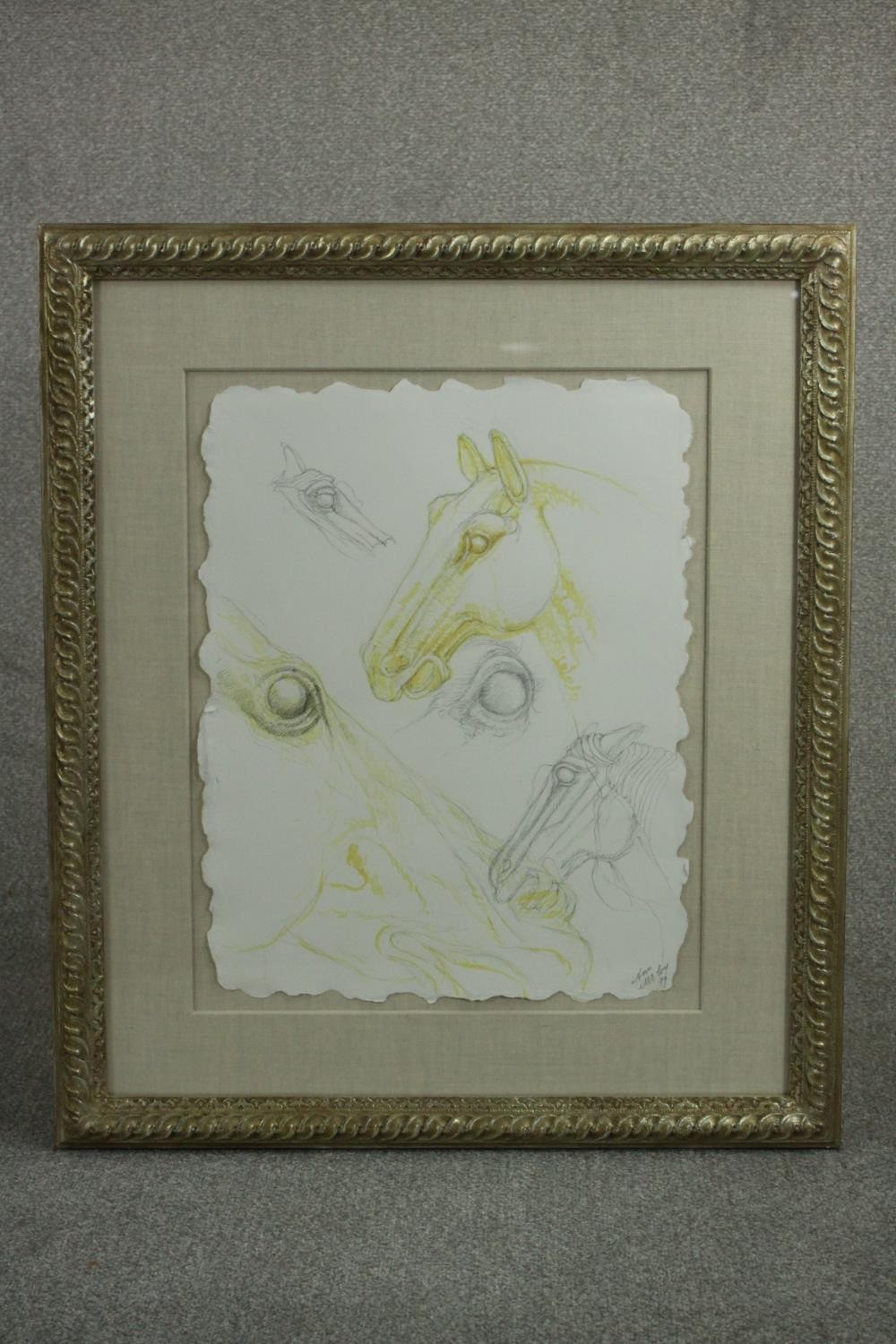 Ann McCoy (American b.1946), Equine Study 1999, pencil and watercolour on paper, signed and dated - Image 2 of 7