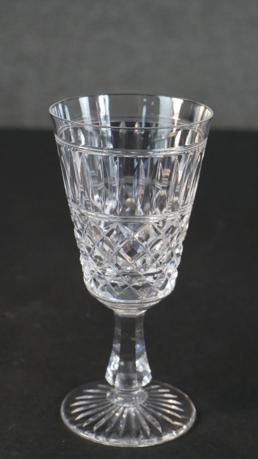 A collection of eleven hand cut Stuart crystal sherry glasses along with four Edinburgh crystal - Image 3 of 8