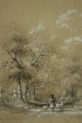 E. Stirling Howard (1834-1870), Hardwick Park, watercolour, signed and titled and info label to