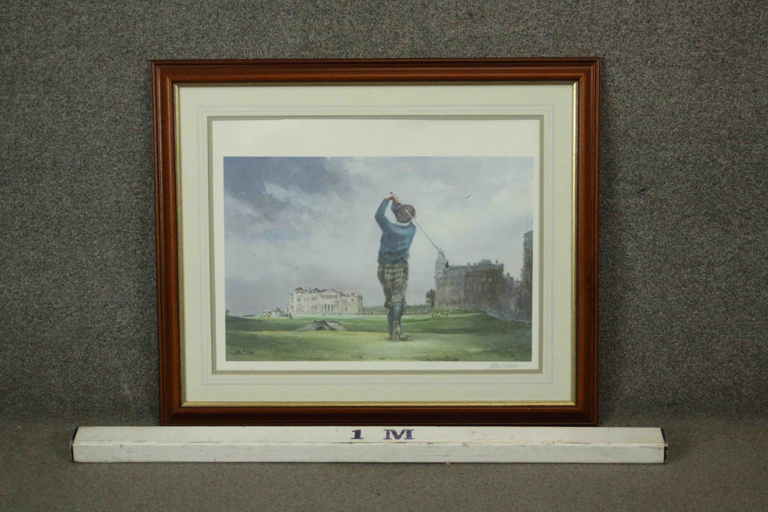 After Robert Wade (Australian b.1930), The Last Drive St Andrews, limited edition golfing print, - Image 3 of 6