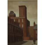 Roger Hampson (1925 - 1996), 'Pleasant Street, Bolton, oil on board, signed. H.37 W.33cm.