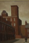 Roger Hampson (1925 - 1996), 'Pleasant Street, Bolton, oil on board, signed. H.37 W.33cm.