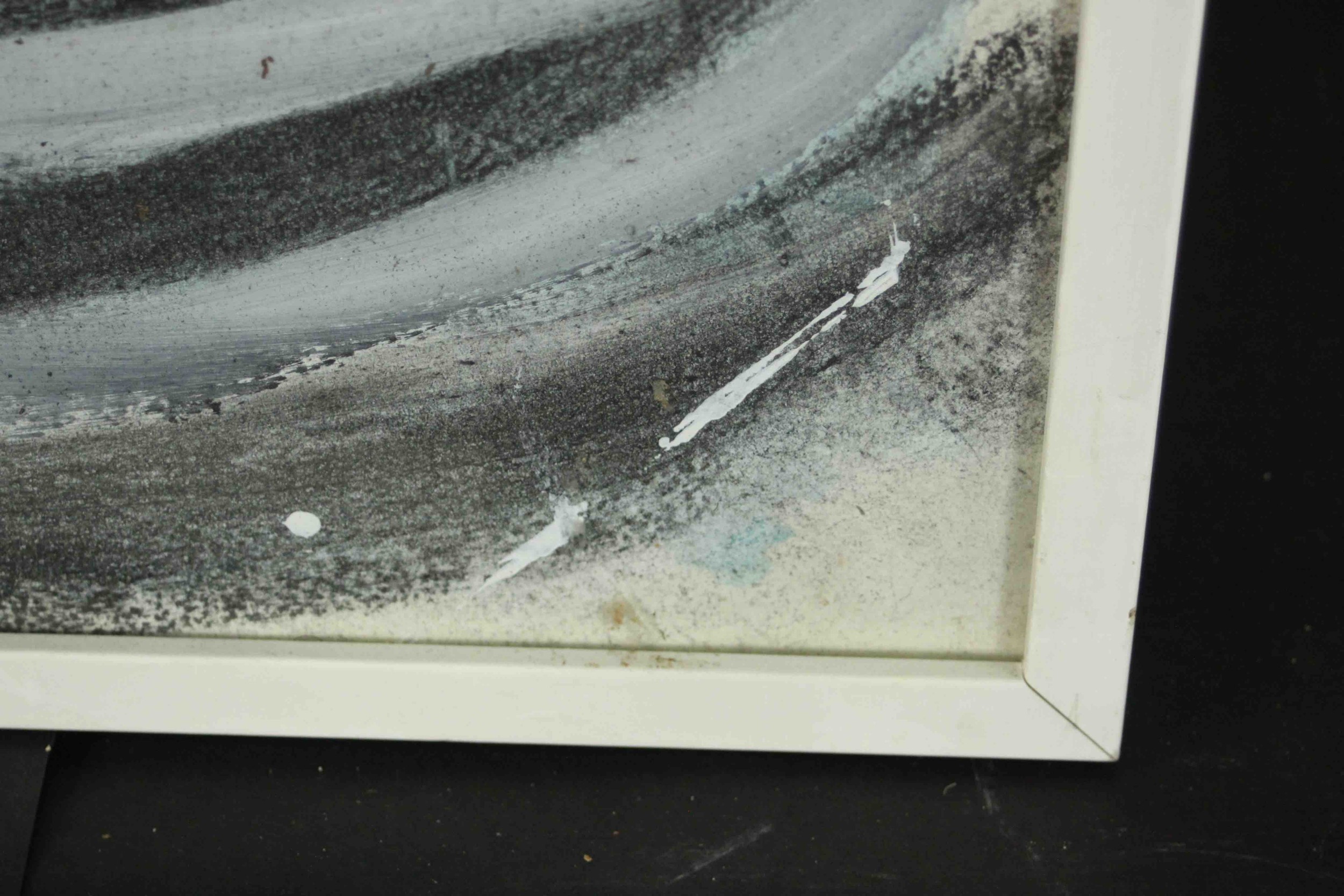 A framed and glazed abstract pastel, unsigned. H.73 W.53cm. - Image 4 of 6