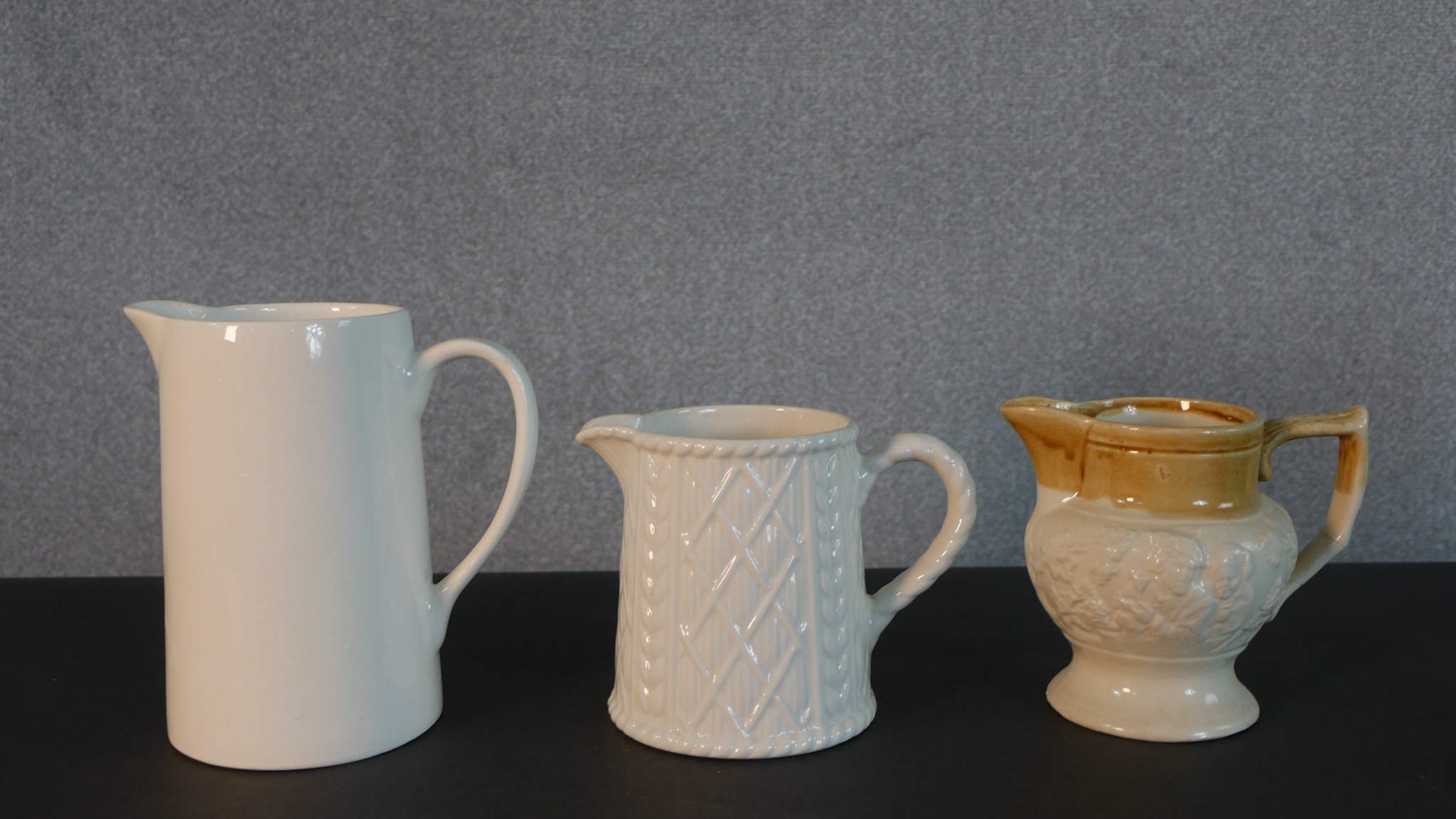 A collection of ten jugs, including a Doulton Lambeth tobacco jug. H.26cm (largest) - Image 11 of 13