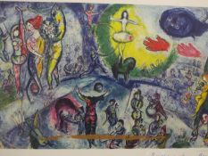Marc Chagall, Le Grand Cirque , 1961, Offset Lithographic Exhibition Poster, Lithograph Signed by
