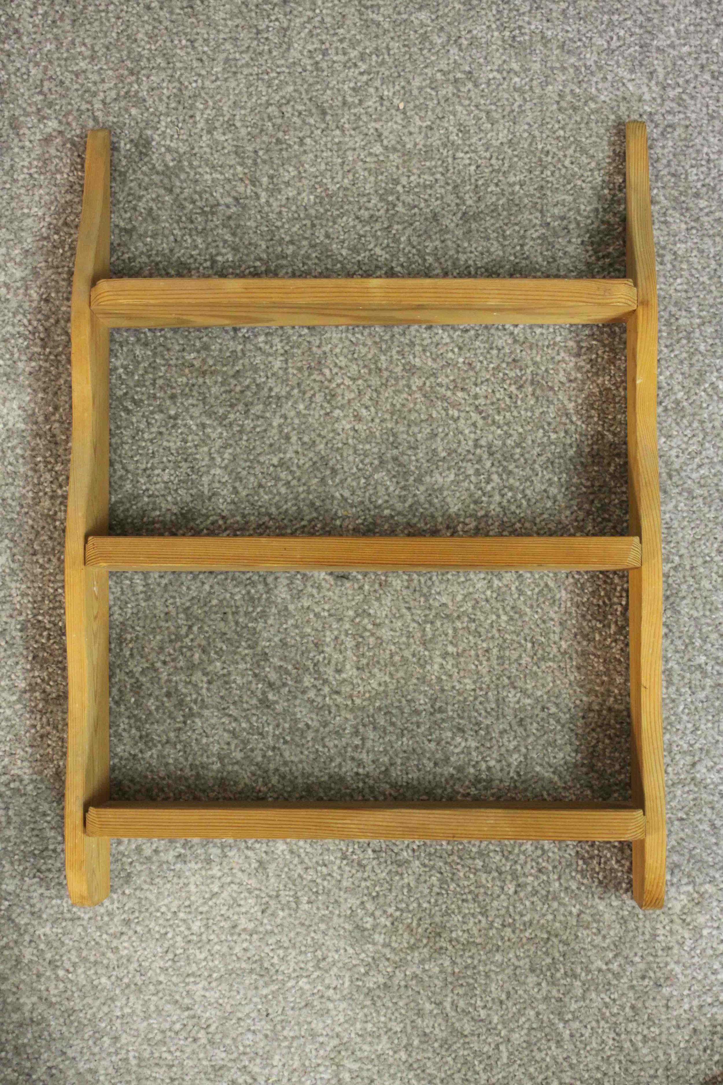 Four pine wall mounted shelving units, one with a closed back. H.64 W.34 D.10cm. - Image 3 of 10