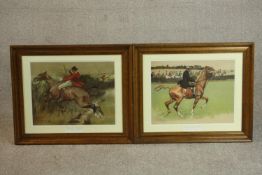 After Lionel Louis Edwards (1874-1954), Hunting Types; The Dealer and Thruster, colour prints. H.