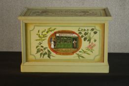 A Victorian style painted medical herbalist trunk, the lid painted for Samuel Bilseed, Medical