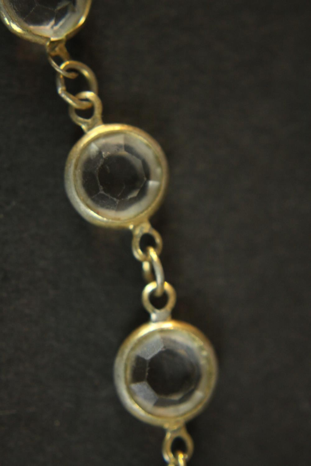 A collection of silver and costume jewellery, including a silver and gemstone spectacle chain, a - Image 6 of 11