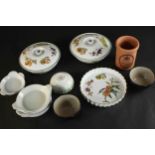 A collection of ceramic dinner ware this includes three pieces of Royal Worcester Evesham and