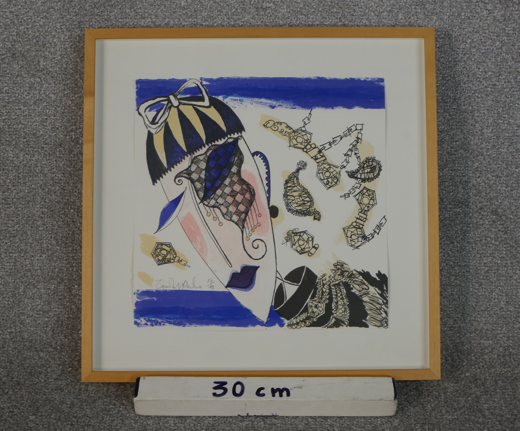 Zandra Rhodes, Head With Scribbled Jewels (from the Portfolio 'Artists Choice' 1987), 1987 - Image 3 of 5