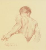 After Annibale Carracci (Italian 1560-1609), Study of a Man, pencil study, dated 14.12.96. H.40 W.