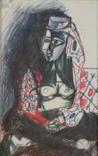 Pablo Picasso (1881-1973), Femme Red lithograph, unsigned, dated in plate. H.46.5 W.32.5cm
