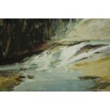 Hugh McIntyre (b.1943), oil on panel, mountain stream, signed and dated. H.60 W.91cm.