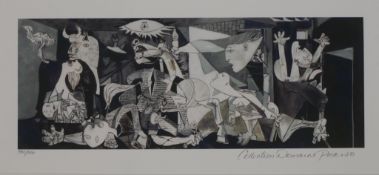 After Pablo Picasso, Guernica (1937), Giclée print on archival paper, edition 331/500. H.30 W.50cm