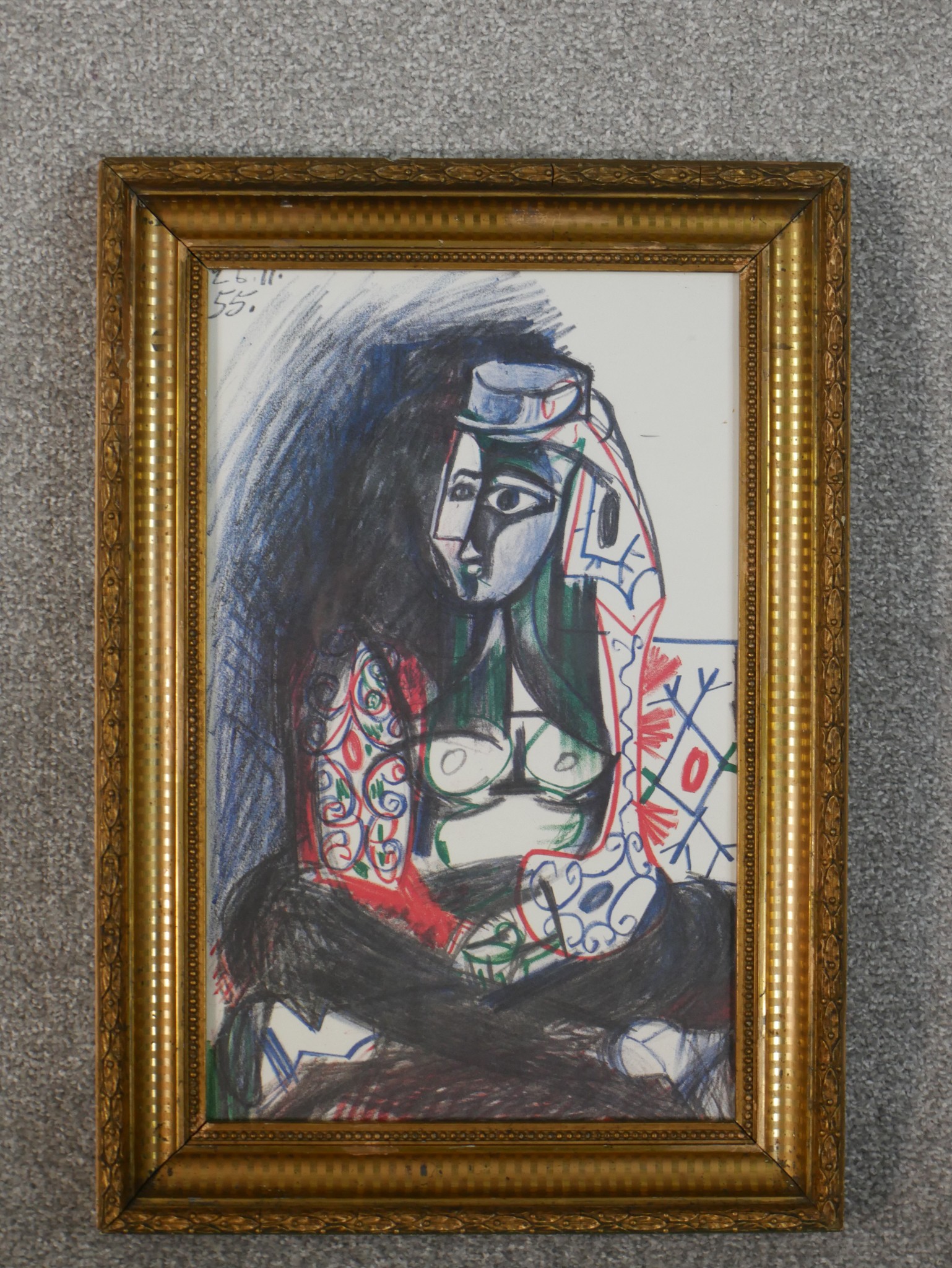 Pablo Picasso (1881-1973), Femme Red lithograph, unsigned, dated in plate. H.46.5 W.32.5cm - Image 2 of 4