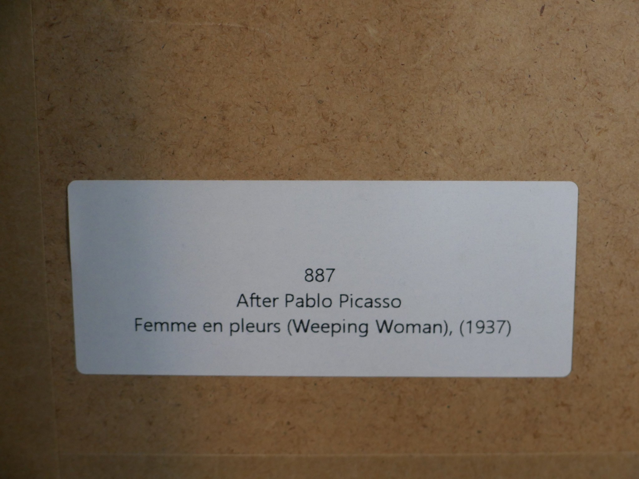 After Pablo Picasso, Femme en pleurs (Weeping Woman), (1937), 1979-82, giclée print on archival - Image 6 of 6