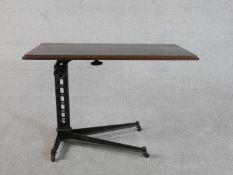 Attributed to the Wincycle Trading Company Ltd, an adjustable reading table, the rectangular top