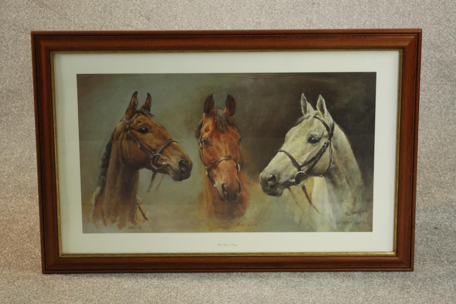 After Susan L. Crawford (British Contemporary); 'We Three Kings' head and neck portraits of Red Rum, - Image 2 of 5