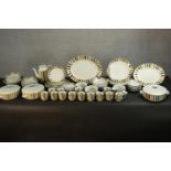 A large collection of 1963 Midwinter Mexicana pattern by Jessie Tait ceramics including tureens,