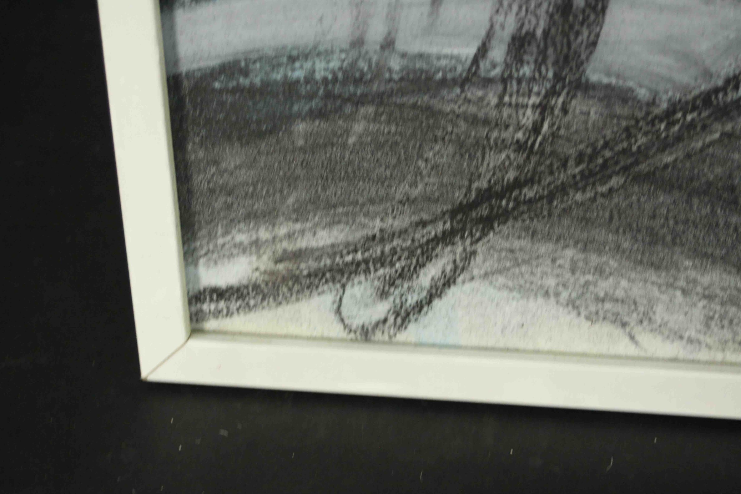 A framed and glazed abstract pastel, unsigned. H.73 W.53cm. - Image 5 of 6