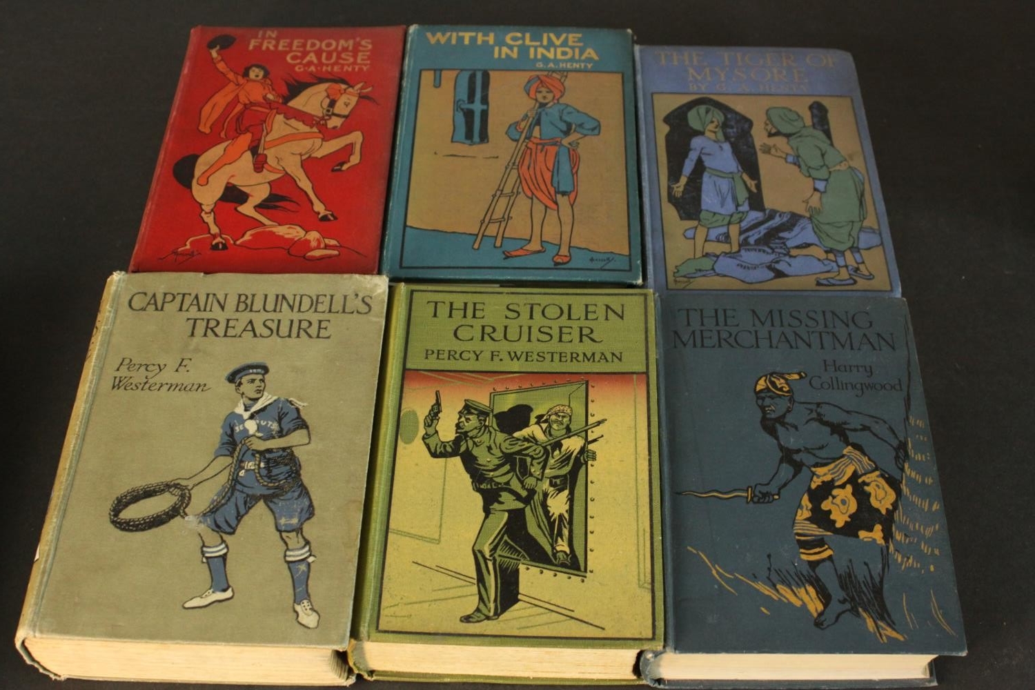 A collection of fourteen early 20th Century ‘Blackie’ boys novels all with decorated covers. Various - Image 7 of 8