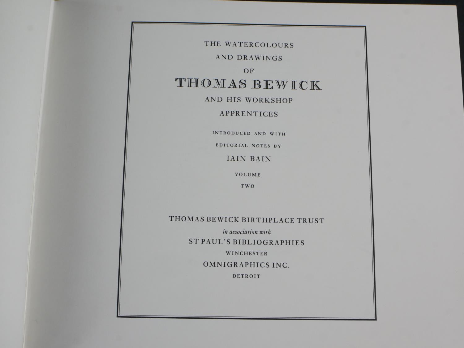 Iain Bain; The Watercolours and Drawings of Thomas Bewick And His Workshop Apprentices, volumes I - Image 5 of 9