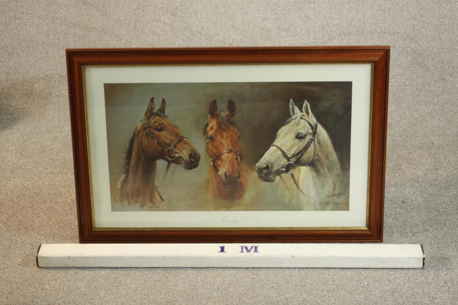 After Susan L. Crawford (British Contemporary); 'We Three Kings' head and neck portraits of Red Rum, - Image 3 of 5