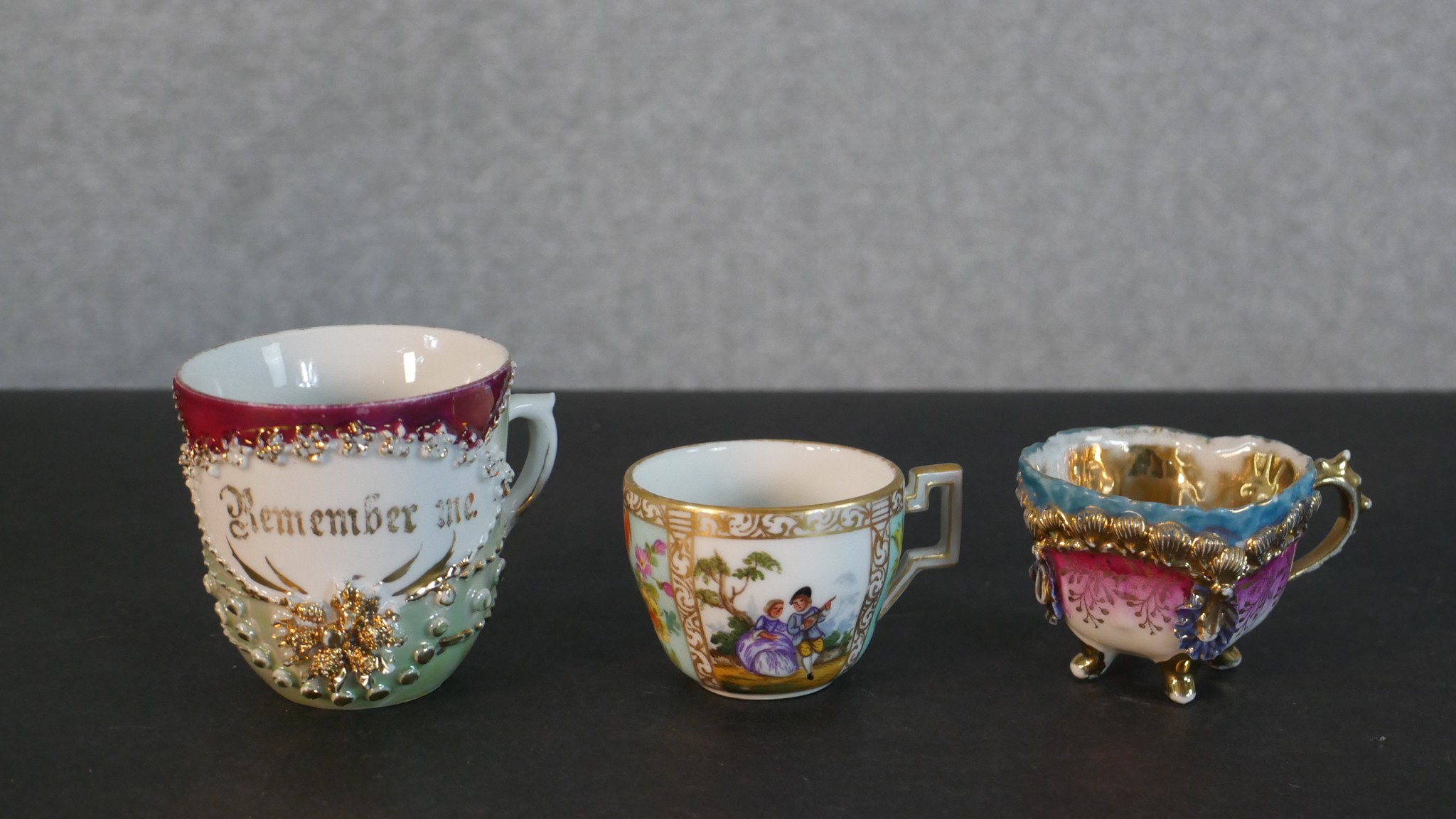 A De La Reine hand painted floral design vintage coffee set for one along with various other - Image 8 of 10