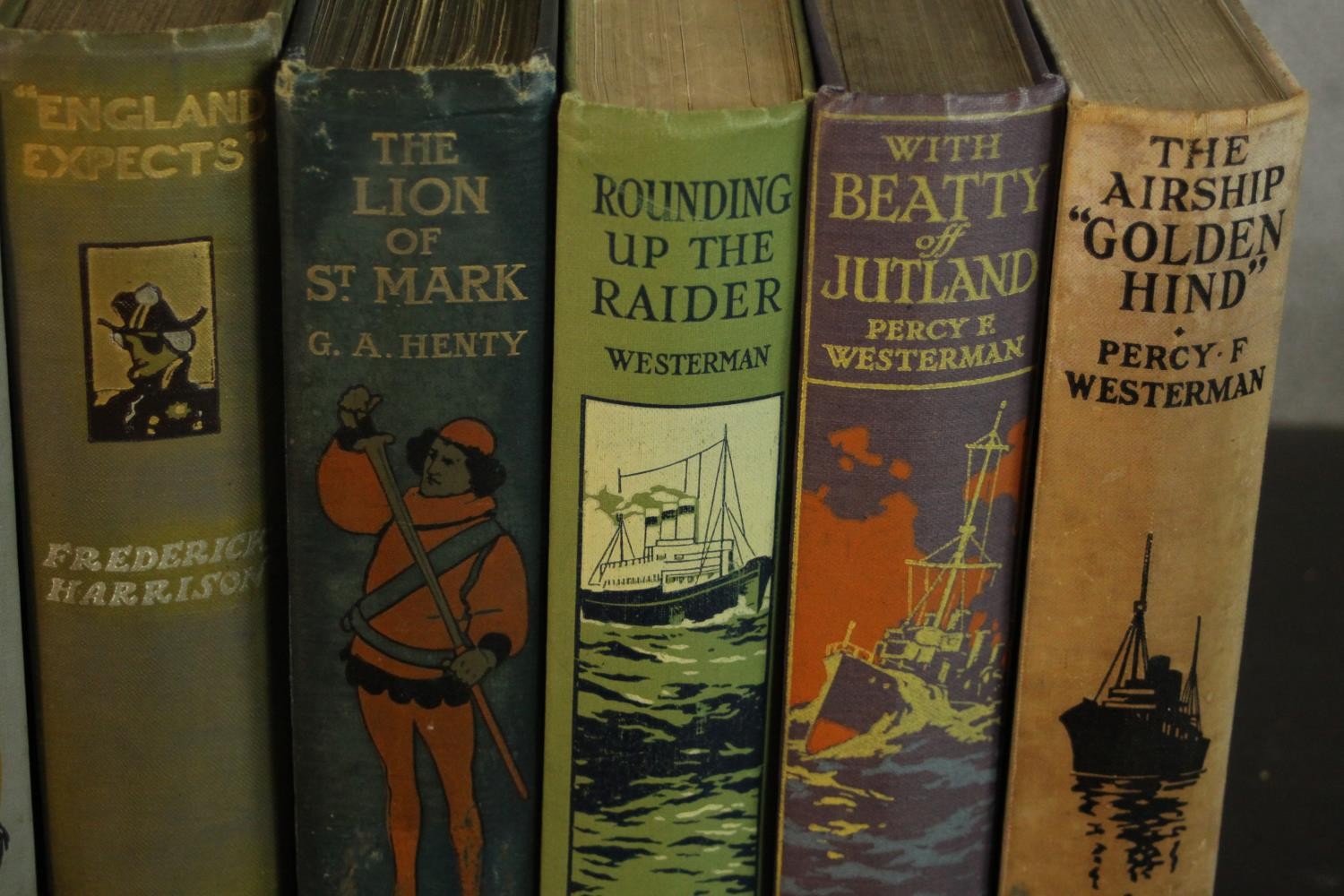 A collection of fourteen early 20th Century ‘Blackie’ boys novels all with decorated covers. Various - Image 5 of 8