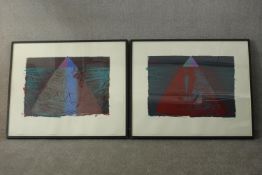 John Loker (b.1938), two limited edition screen prints titled 'Safety Zone I', signed in pencil