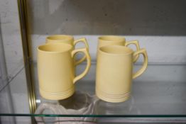 Keith Murray for Wedgwood Mugs Yellow 1930s.