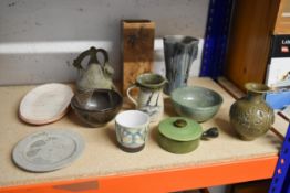 A good selection of Studio Pottery.