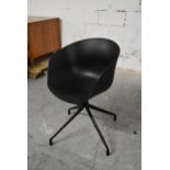 A Hay AAC swivel tub chair by Hee Welling. 58cm W x 45cm D x 80cm H.