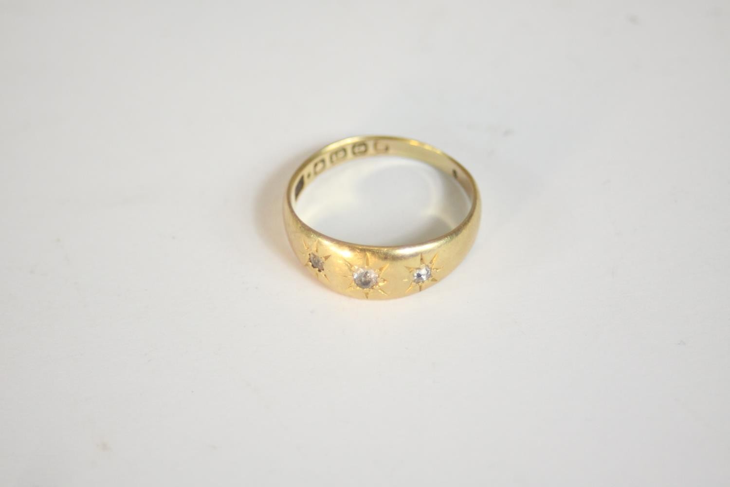 Two gold plated signet style rings along with a Victorian 18 carat yellow gold and old mine - Image 4 of 11