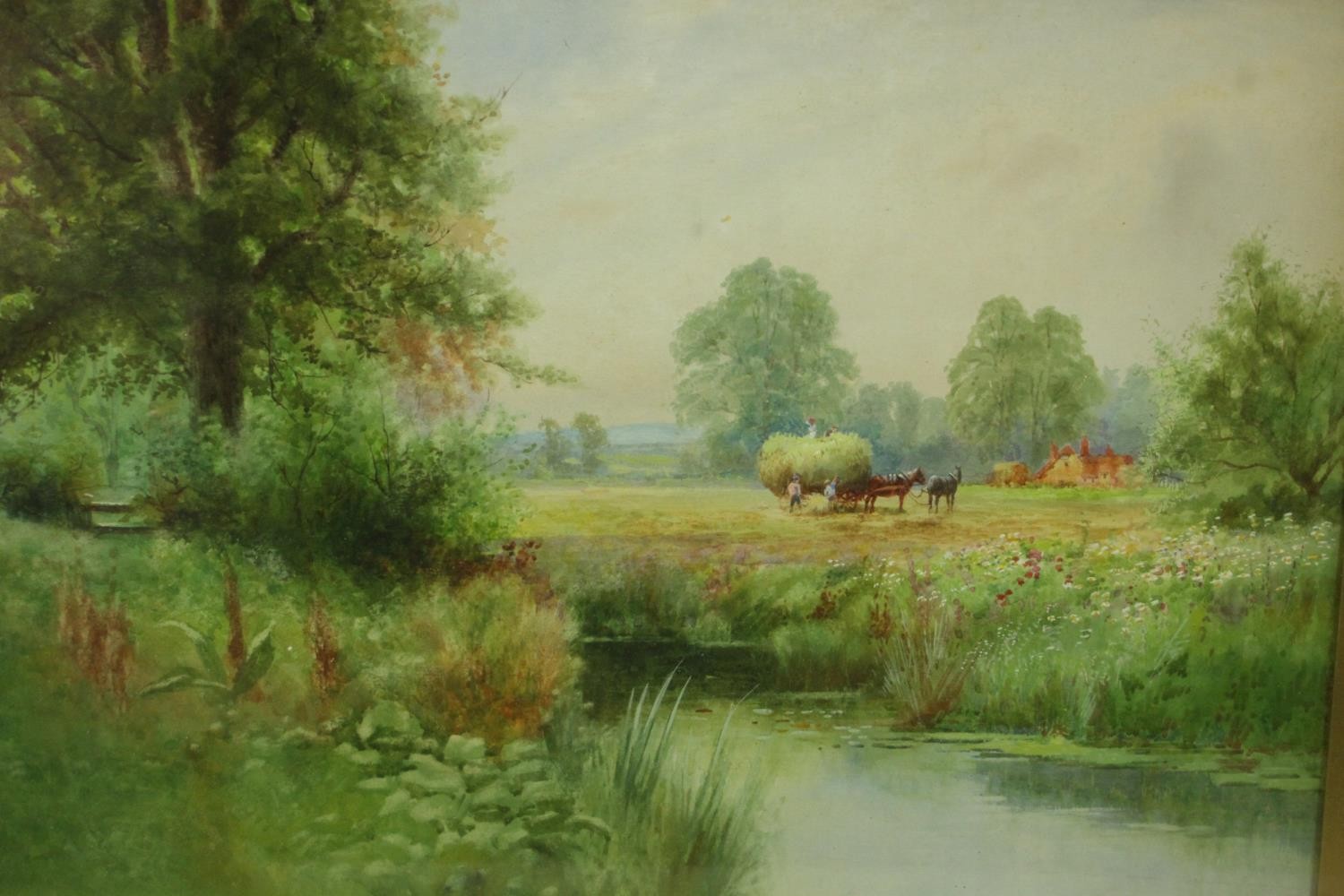 British mid 20th century school, two Rural Scenes, watercolours, bearing labels verso. H.51 W. - Image 3 of 12