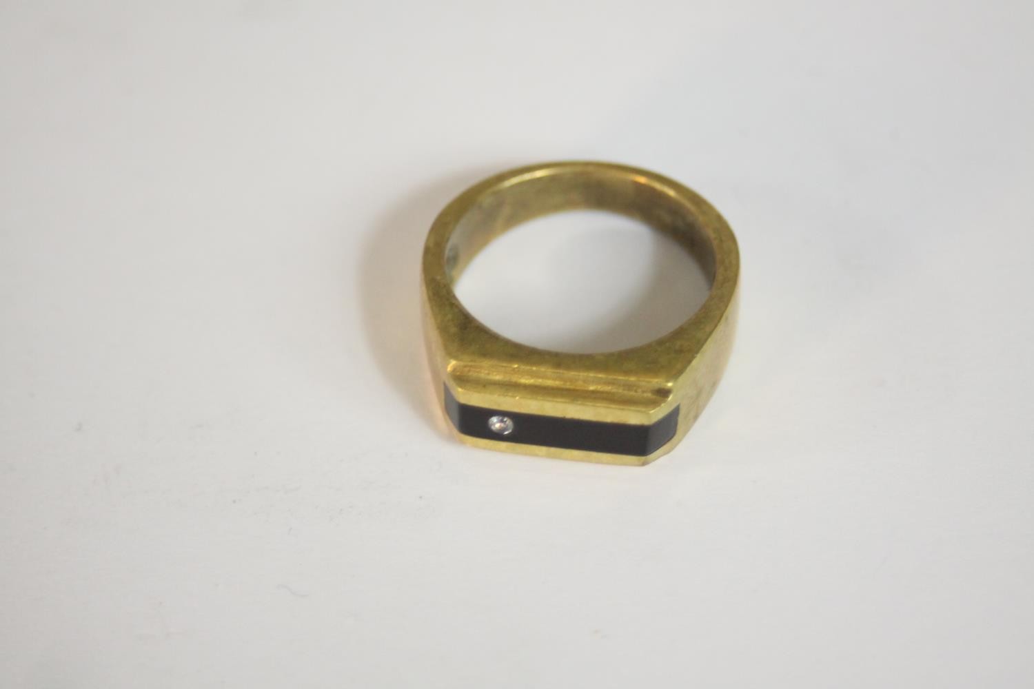 Two gold plated signet style rings along with a Victorian 18 carat yellow gold and old mine - Image 5 of 11