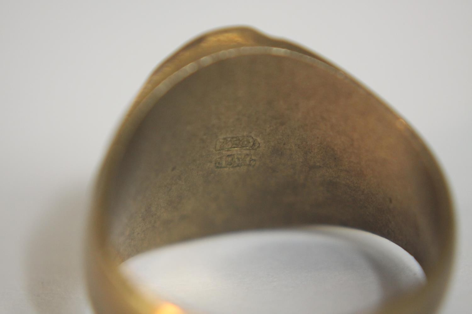 Two gold plated signet style rings along with a Victorian 18 carat yellow gold and old mine - Image 10 of 11