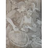 Juliet De Gaye (1930-2012), The Gossip, limited etching and aquatint, 5/50, signed, dated,