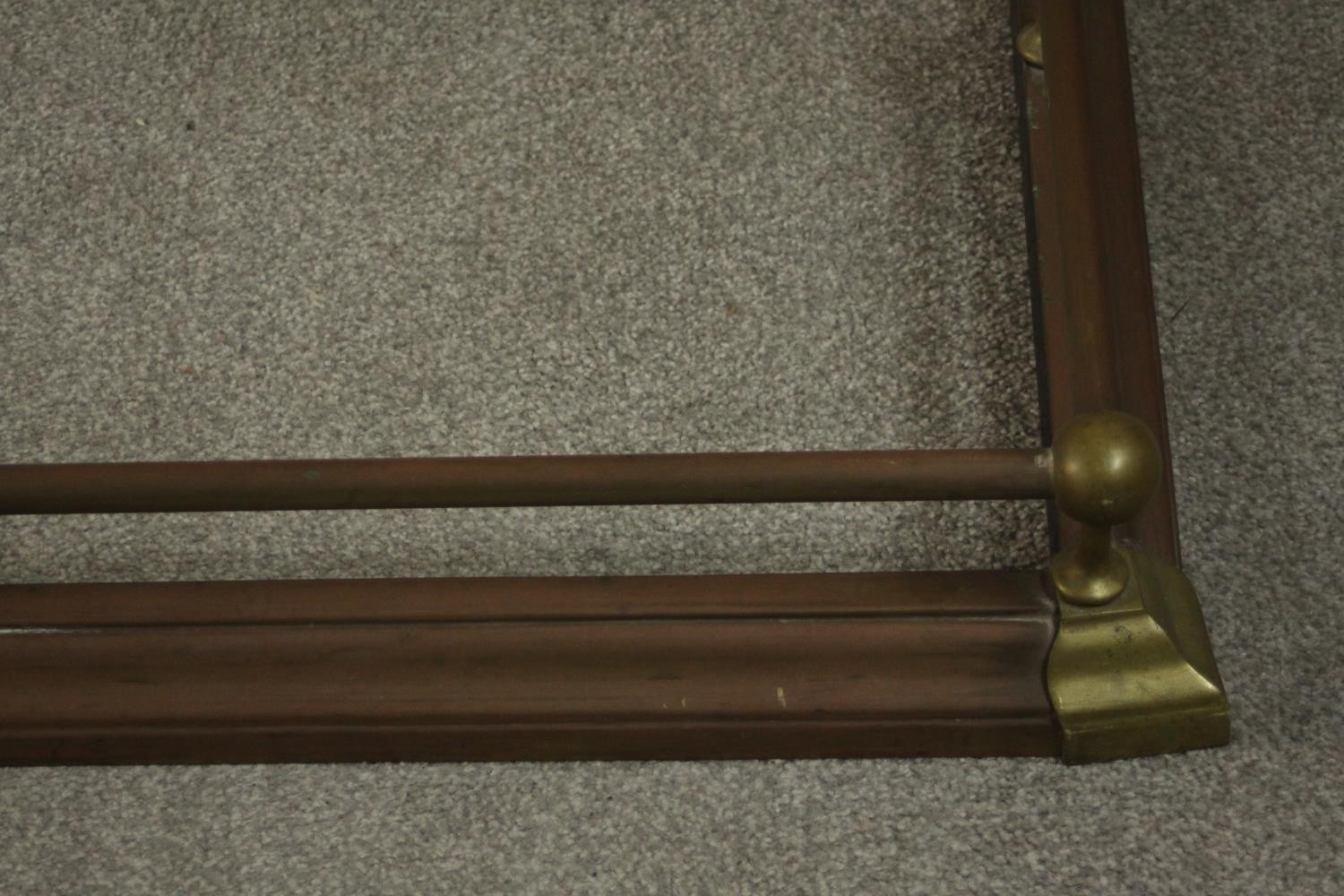 A Victorian copper fender, with brass corners and balls. L.150 D.47cm. - Image 3 of 6