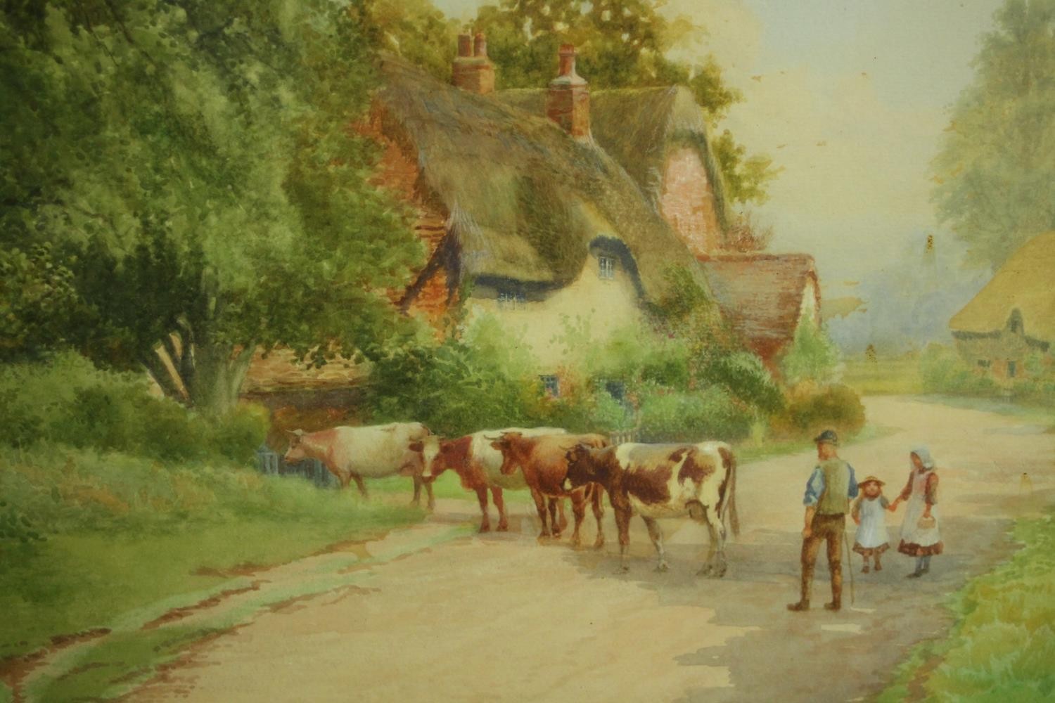 British mid 20th century school, two Rural Scenes, watercolours, bearing labels verso. H.51 W. - Image 7 of 12