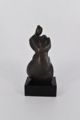 A modernist abstract bronze resin figure group with relief makers mark, edition 21/195. H.33 x W.
