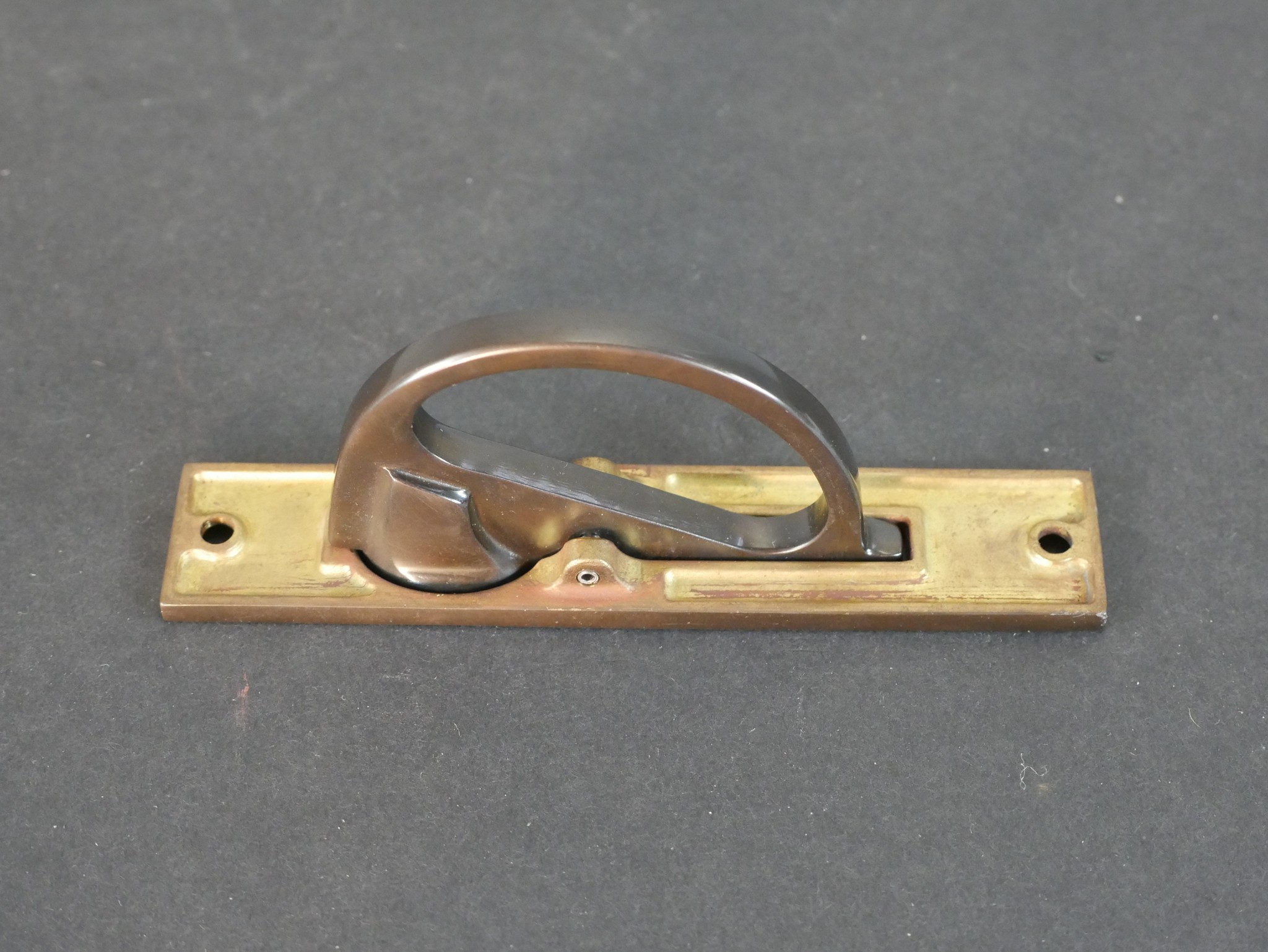 Five boxed unused Frank Allart & co brass door handles.