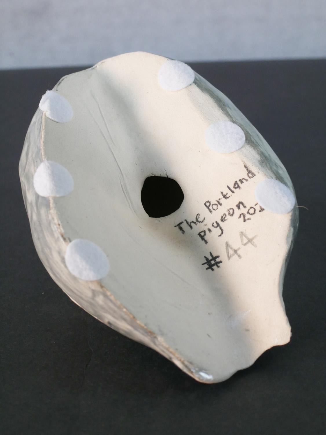 A limited edition glazed ceramic Portland Pigeon. A bespoke ceramic piece, created in - Image 4 of 4