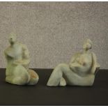 Peter Wright (1919-2003), a glazed porcelain sculpture of an embracing couple, the two figures