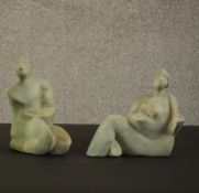 Peter Wright (1919-2003), a glazed porcelain sculpture of an embracing couple, the two figures