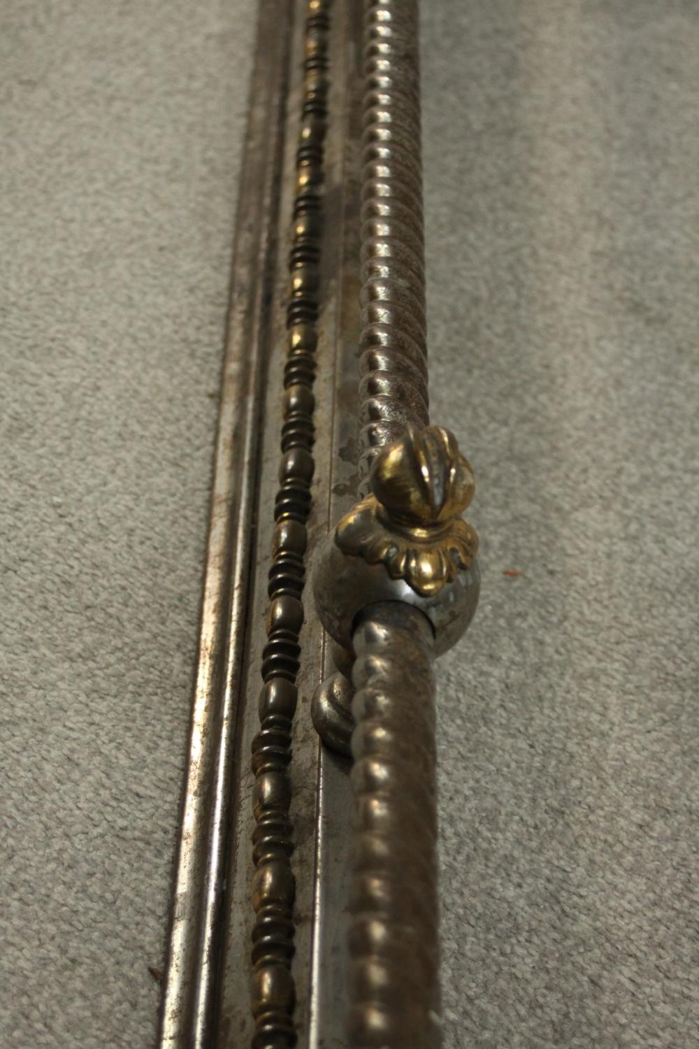 A 19th century steel and brass fender, with rope twist rail. L.170 D.40cm. - Image 9 of 9